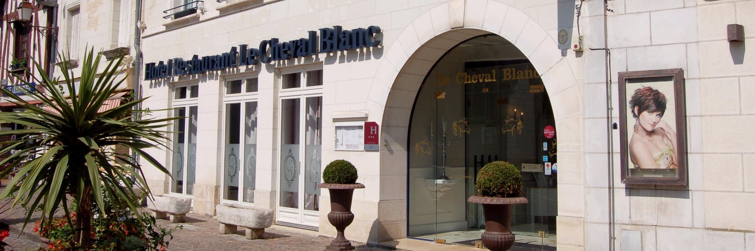 Logis Hotel Restaurant Le Cheval Blanc Blere Exterior foto
